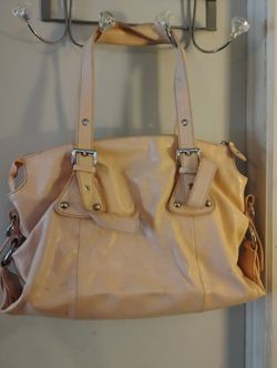 Barr & Barr New York Pale Blush Pink Leather Tote Bag Slouchy Satchel Purse