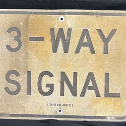 Vintage LA 3-Way Signal Street Sign