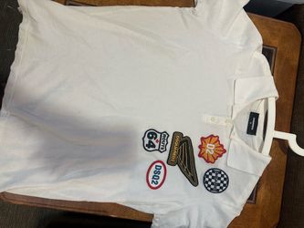DSquared2 Patchwork Polo Shirt White - Men's XL
