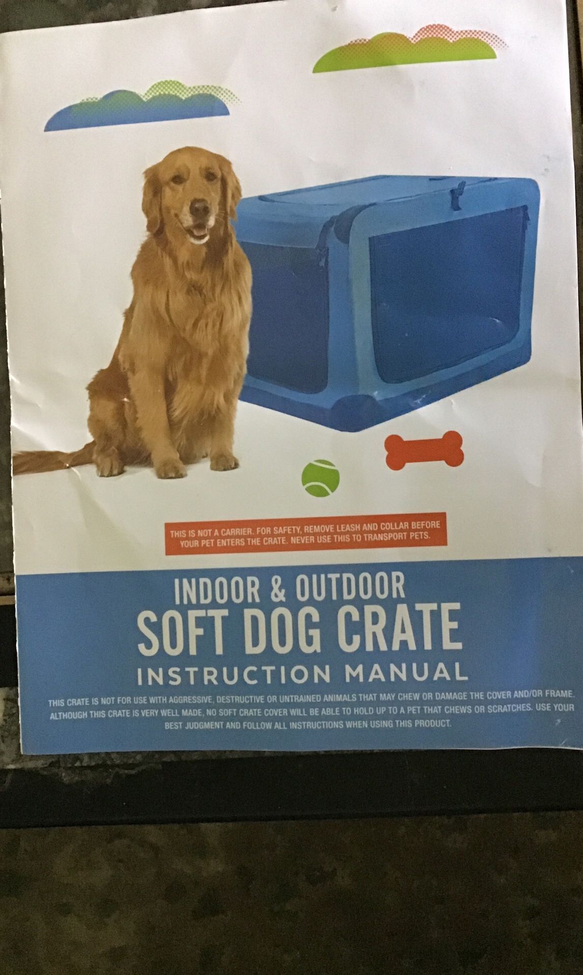 Frisco Soft Dog Crate / 36” X 24” X 23.5” / Dark Gray / Only Used Twice