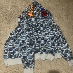Bape Hoodie Blue