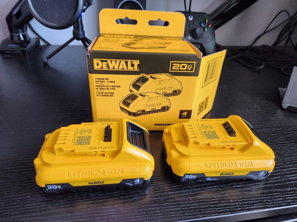 Dewalt 20V 4 AH Slim Batteries $60/Each