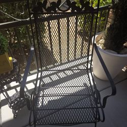 Vintage Wrought Iron Spring Chair 