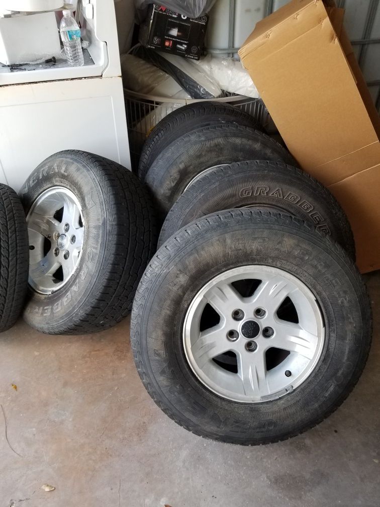 Jeep wrangler tj OEM wheels and tires