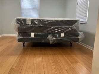 Mattress and Box Spring Set Still in Plastic