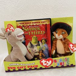 Dreamworks “Shrek The Third” DVD And  Ty Beanie Babies