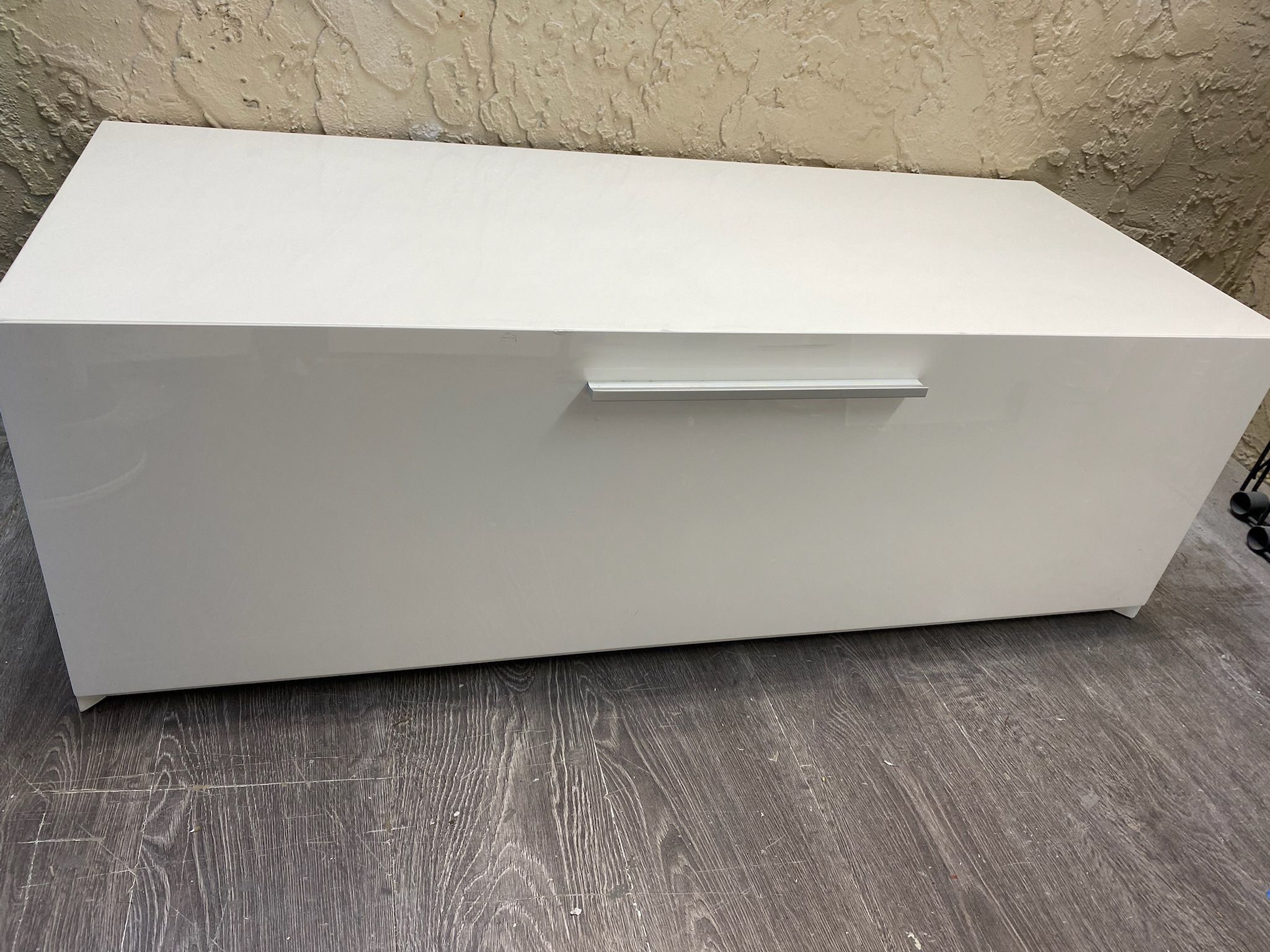 White High Gloss TV Stand Storage Console Local Delivery Available for a Fee See My Items