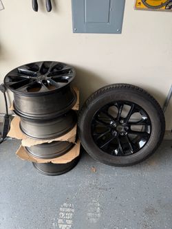 5 OEM 20” Jeep Wrangler Wheels & Rim 🛞 – Gloss Black | 2023 Wrangler