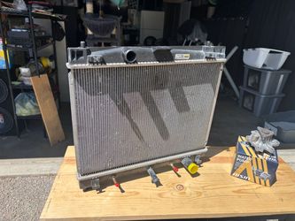 Radiator and water pump.