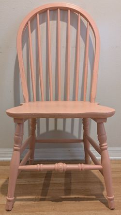 Pink Arched Spindle Back Chair