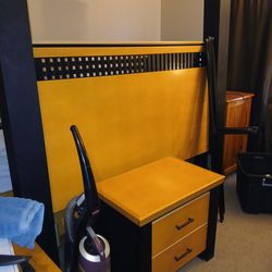 Queen size bed frame and nightstand