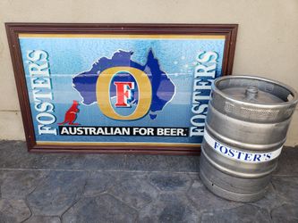 Fosters Lager Mirror & Keg
