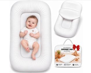 Portable Infant Support Cushion for Tummy Time and Play,with Soft Cotton Cover
