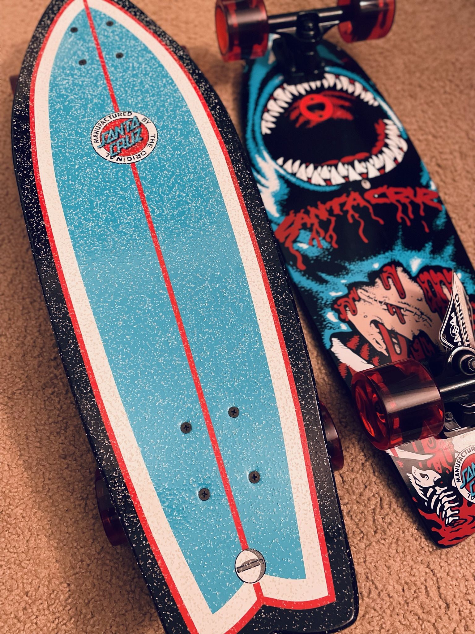 Skateboards Santa Cruz Skateboard Land Shark Retro Cruzer Complete Skateboard Cruiser
