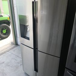 Samsung Refrigerator Stainless Steel Four Doors Working Well Like Brand New 