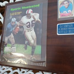 O J SIMPSON  Sports Illustrated  AUTOGRAPHED  with Rookie Card  Certified 