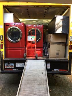 Professional moving and a truck