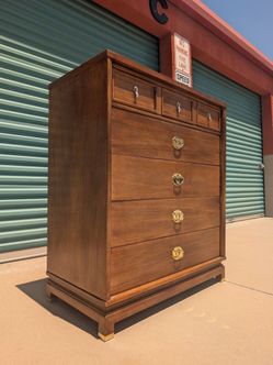 Vintage Mid Century Modern Highboy Dresser by American of Martinsville, c1960s