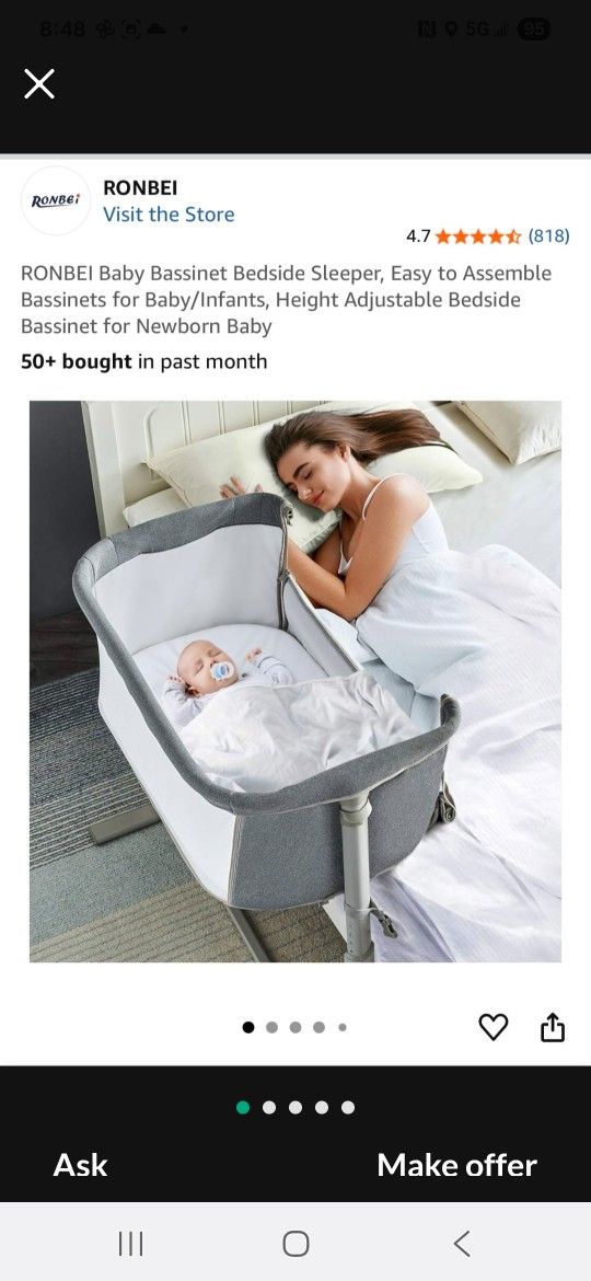 Dream On Me Flora Bassinet For Baby REGULAR $200 