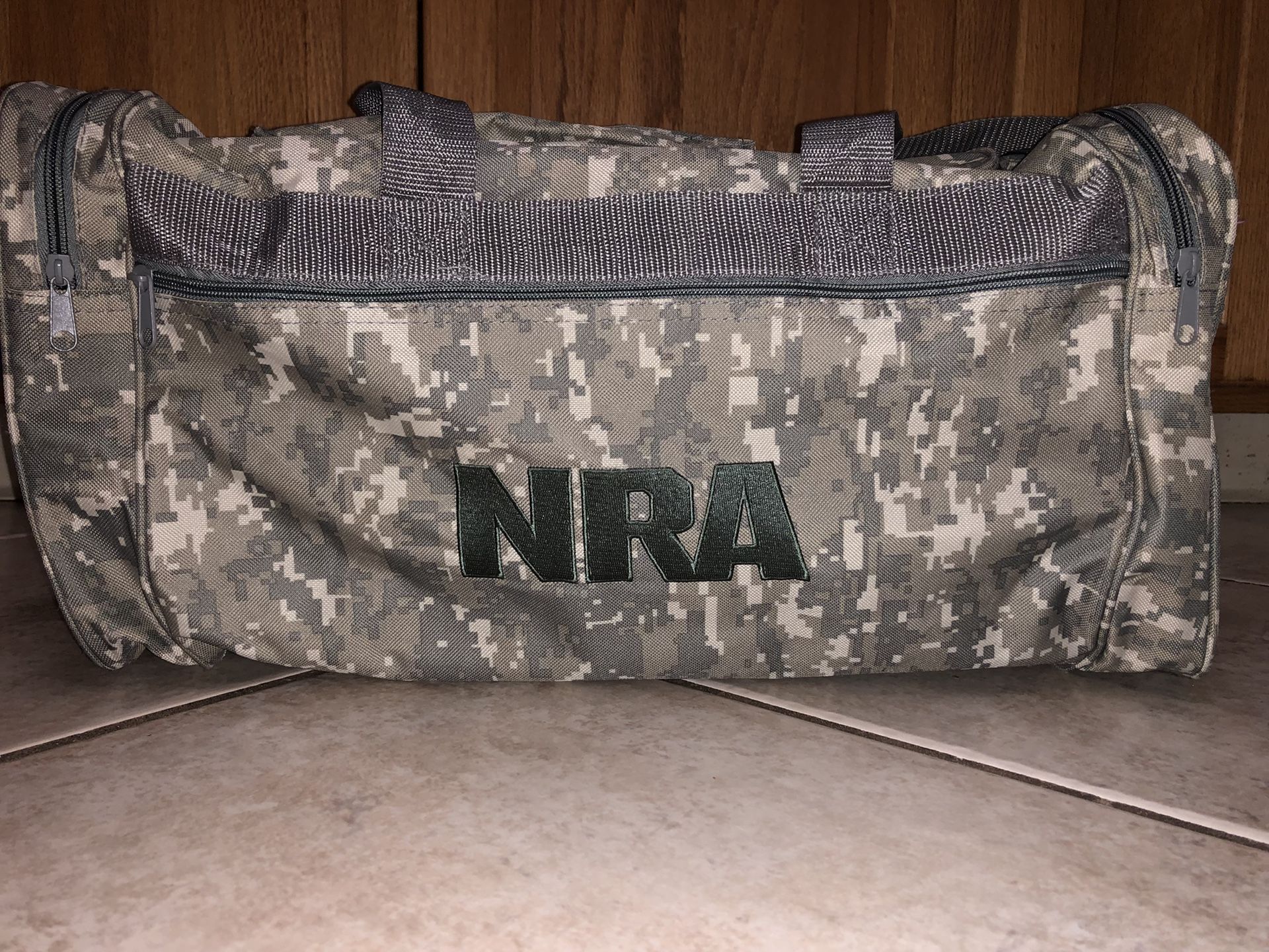 NRA Army Camo Duffle Bag