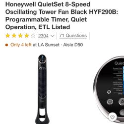 Ventilator De Torre Honey Well Control Remote