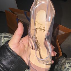 Christan Louboutin Size 38 Euro Tan