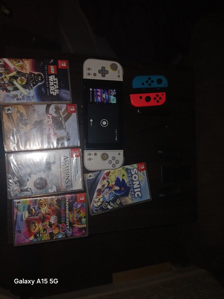 Switch Console+ Dock,2 Sets Of Joy Cons And Accessories Etc 