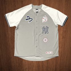 NIKE X FUTURA X BE TRUE NEW YORK YANKEES BASEBALL SEWN JERSEY.  SIZE XL