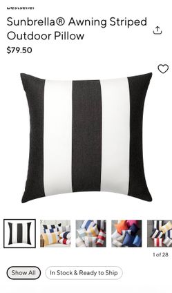 Outdoor pillows Sunbrella/pottery barn
