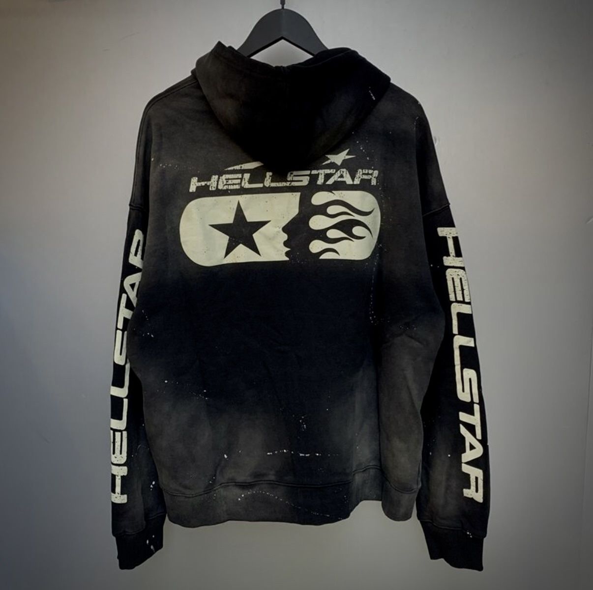Hellstar Graphic Hoodie – Black/Cream (Men’s)