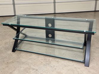 3-Tier Glass and Metal TV Stand/Media Station