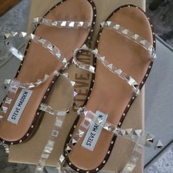 Steve Madden Travel Clear Sandal Size 7