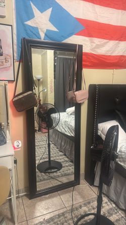 Black tall mirror