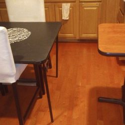 Black (foldable) Table, (Space Saver). Able to tuck away. For Home, Kitchen, Picnic, Yard Etc. 2 tables. Only $20 each.
