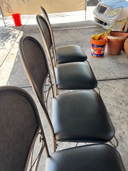 4 Metal Dining Chairs