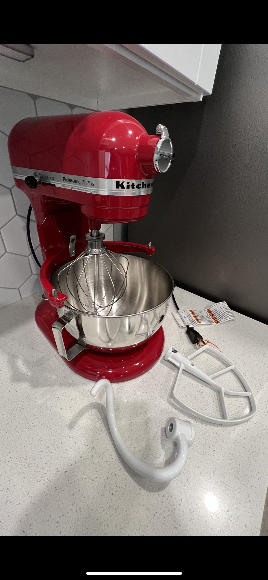 KitchenAid KV25GOXER Professional 5 Plus Series 5 Quart Stand Mixer, Empire  Red