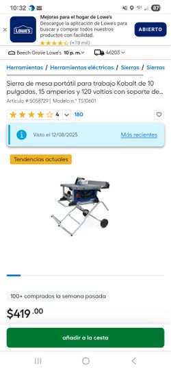 TABLE SAW COBALT NEW 10 INCHES