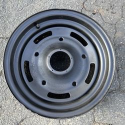 One 14x6 inch wide 5 Volkswagen Appliance steel rim. Beetle bug van