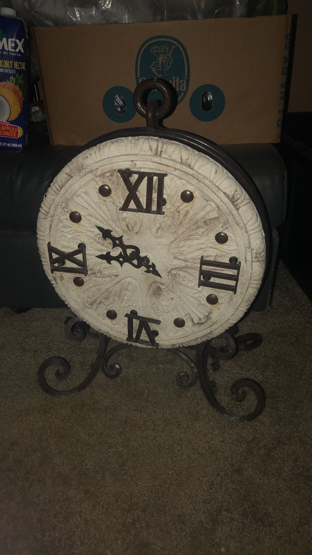 Wrought iron Victorian style clock
