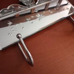 Mirrored Coat/Towel Hanger/ Hooks