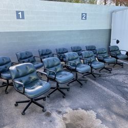 (10) Charles Pollock Executive Chairs For Knoll