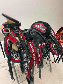 Montura charra bordada