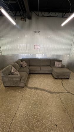 Gray L Shaped Sectional Couch (Delivery)