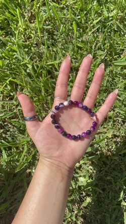 Purple Agate Crystal Bracelet
