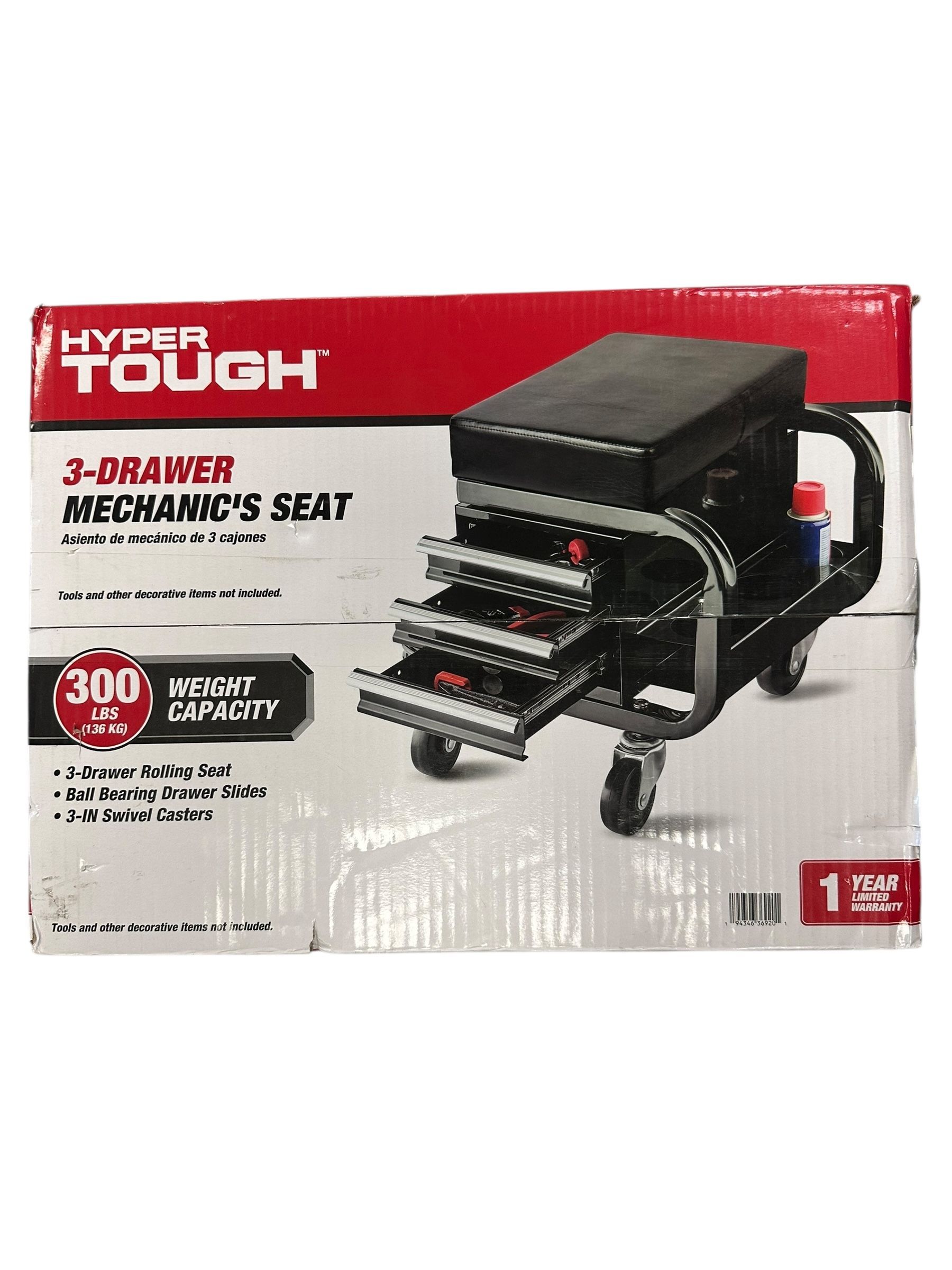 HYPER TOUGH METAL MECHANIC TOOL BOX CHAIR #31224