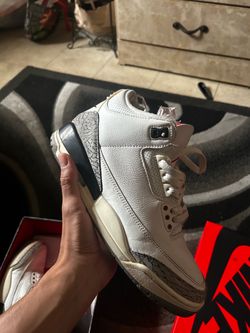 Jordan 3 white cement size 8