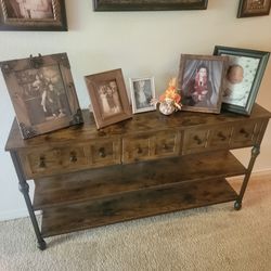 3 drawer wall table