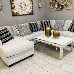 Black And White Sectional EASY FINANCING