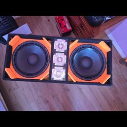 12w750 18 sound 12" Eighteen Sound chuchero box with three DC Audio 4" Tweeters