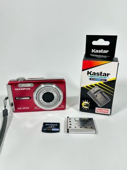Olympus FE-340 Compact 8MP Digital Camera - Beautiful Red - Excellent - Tested ✅